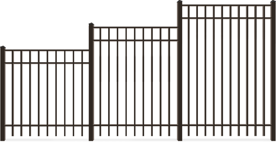 Residential Aluminum fence height options