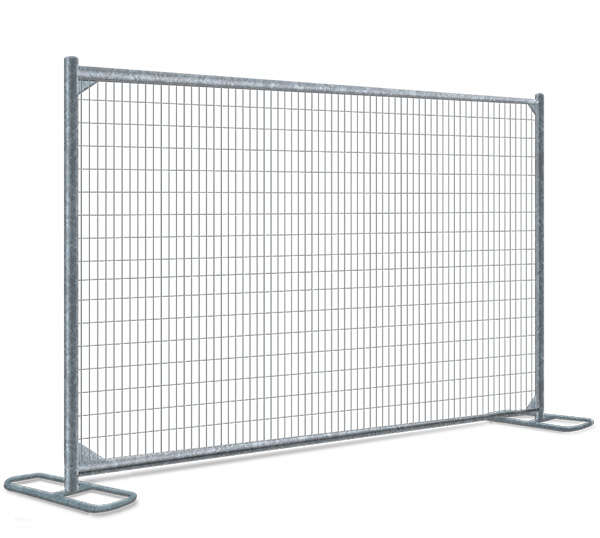 Temporary fence installation for the area.