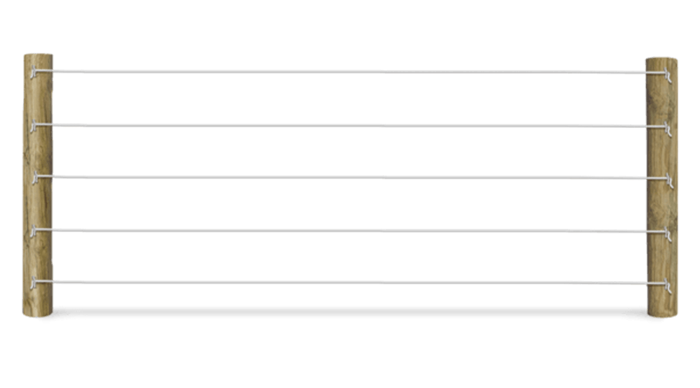 Poly coat horse and farm fence in the area.