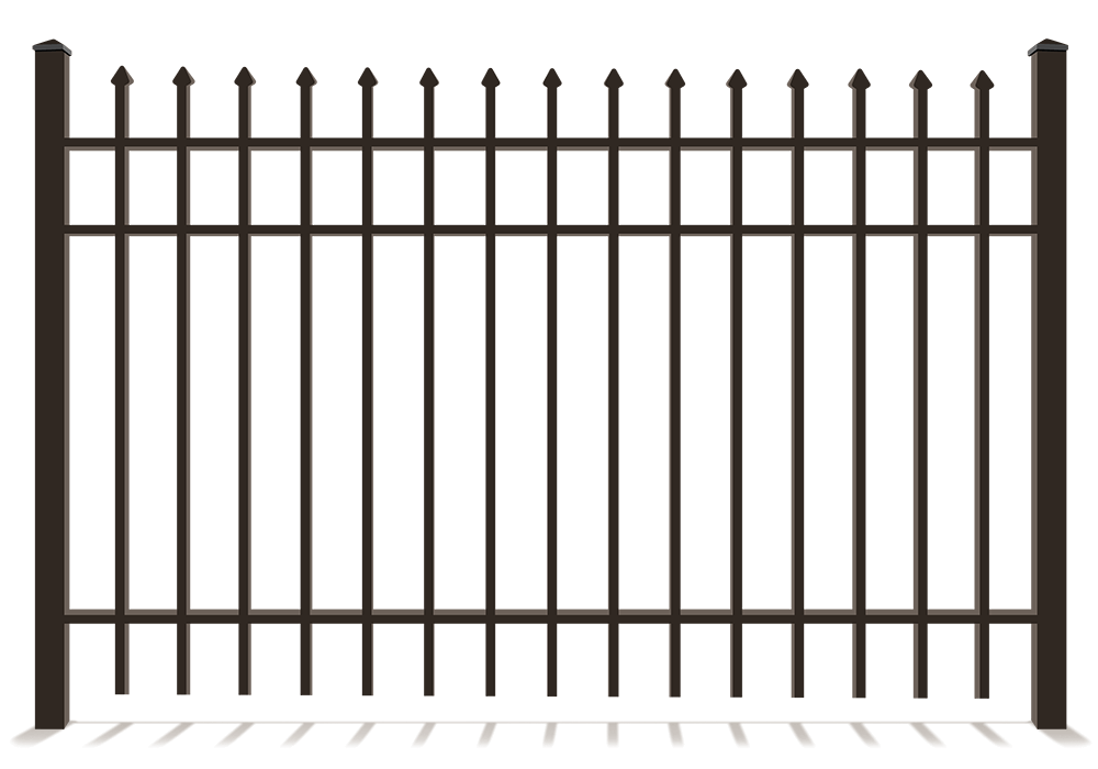 Ornate Metal Fence With Spear Tops