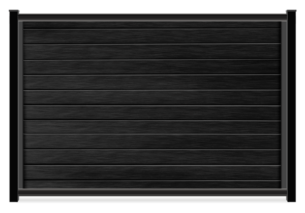 FenceTrac Black Onyx mixed material fence