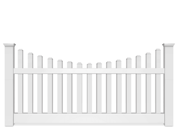 Vinyl Concave Picket Fence Panel