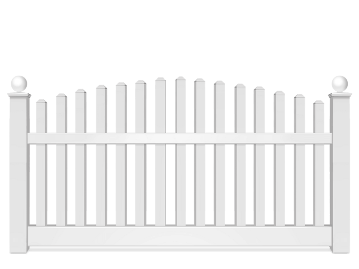 Vinyl Convex Picket Fence Panel