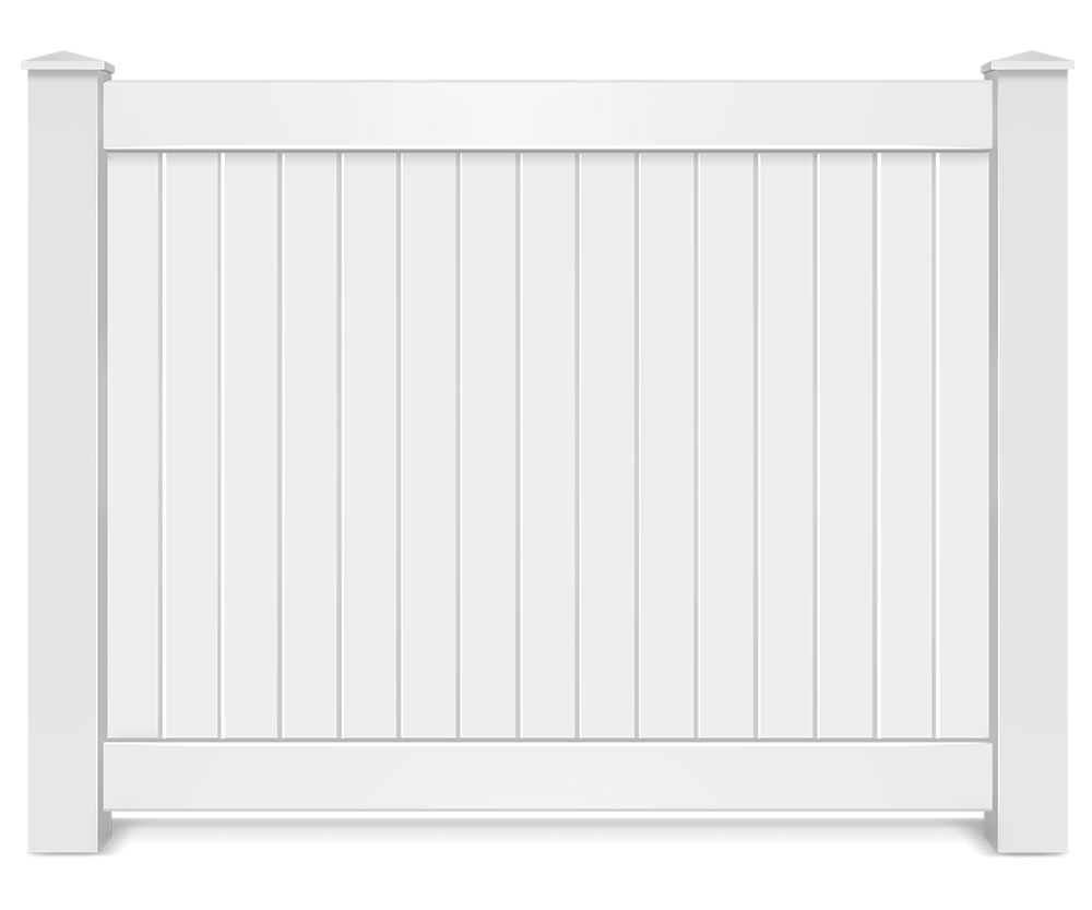 Vinyl full privacy fence panel