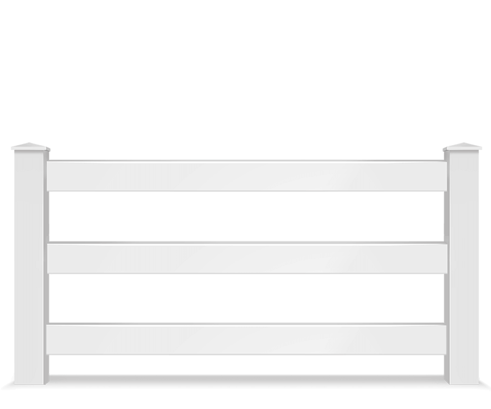Vinyl 3 rail farm fence panel