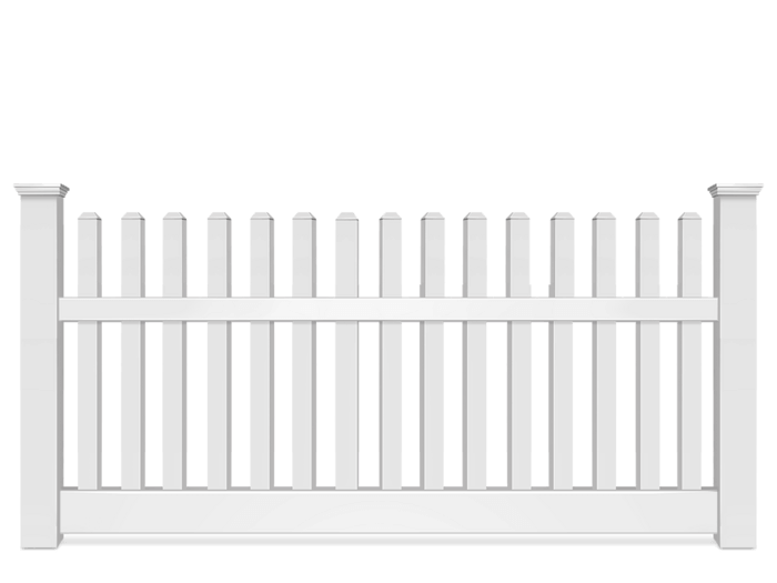 Vinyl Straight Picket Fence Panel