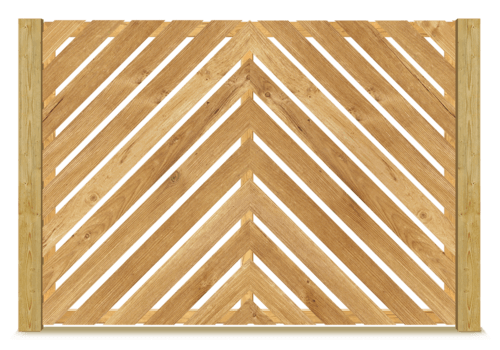 Herringbone wood fence