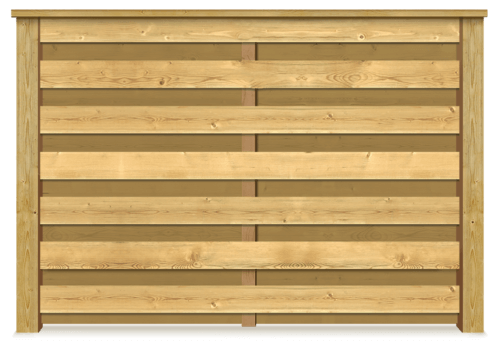 Horizontal Shadowbox wood fence