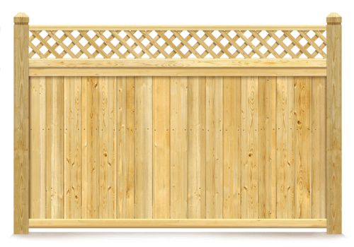 Lattice Top wood fence