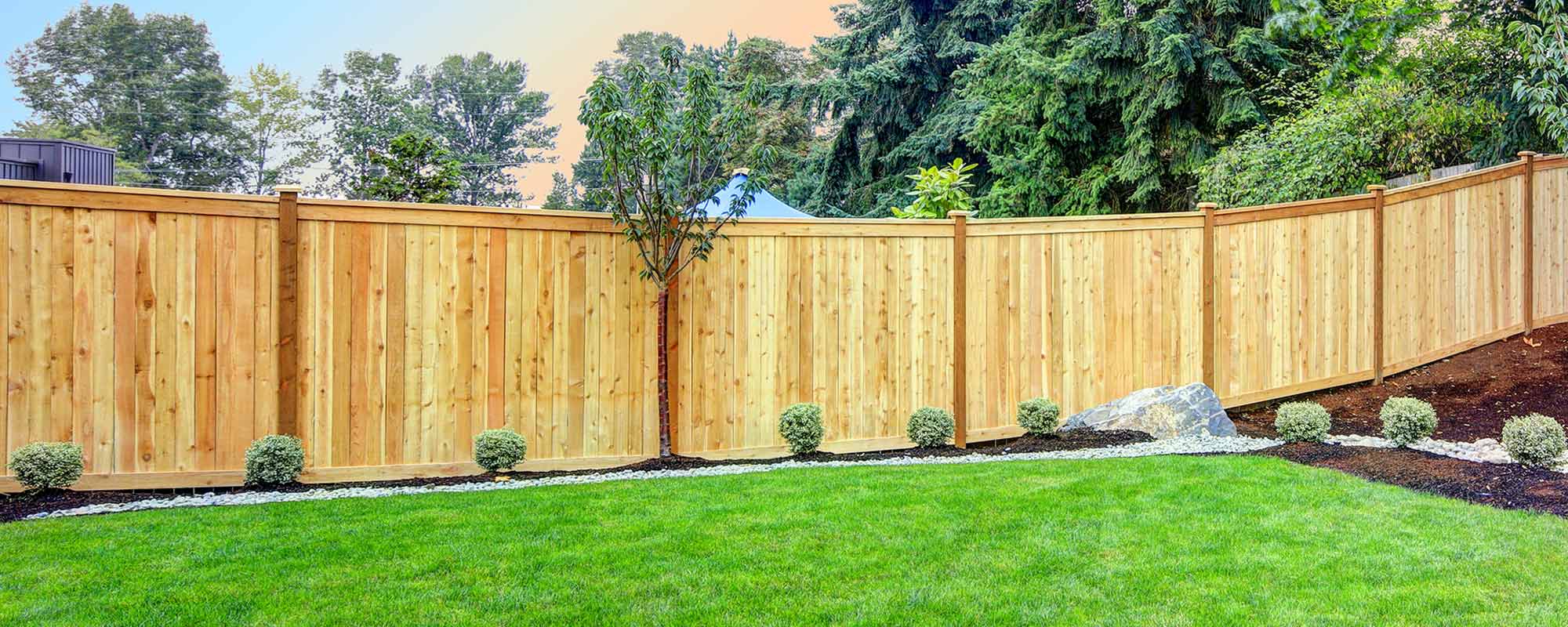 Wood fence installed