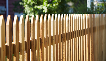 Decorative wood fence