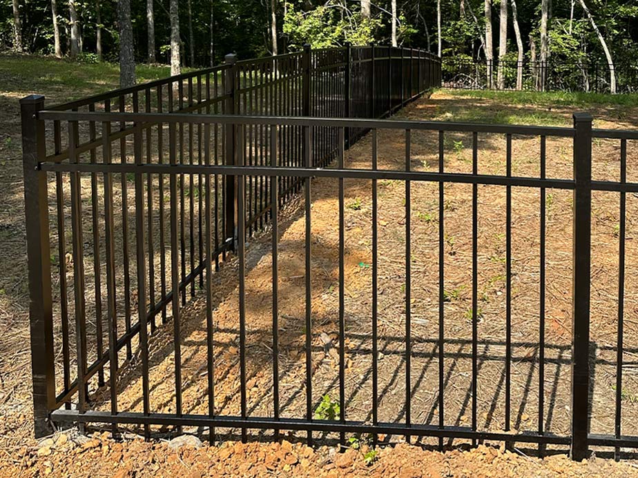 Aluminum fence installation