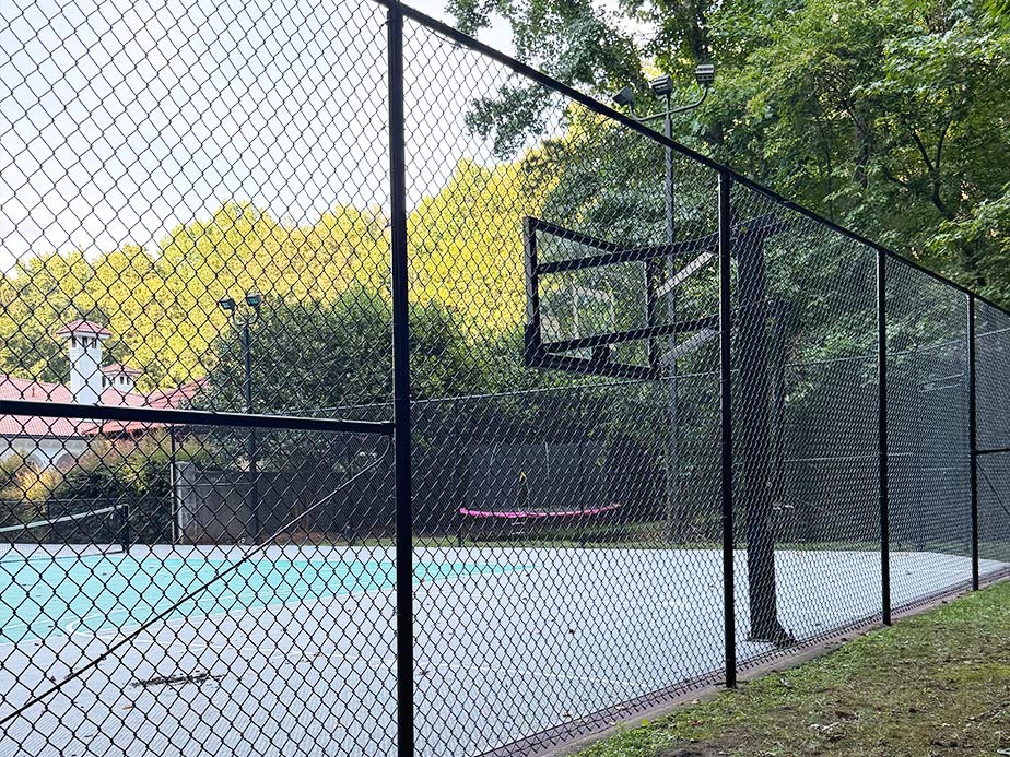 Chain link fence installation