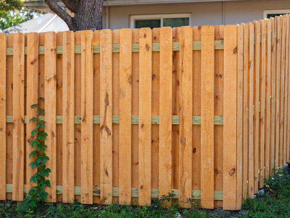 Wood fence installation